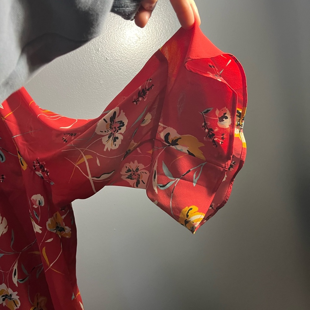 Maurices Red Floral Blouse - Picture 2 of 3